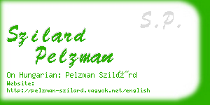 szilard pelzman business card